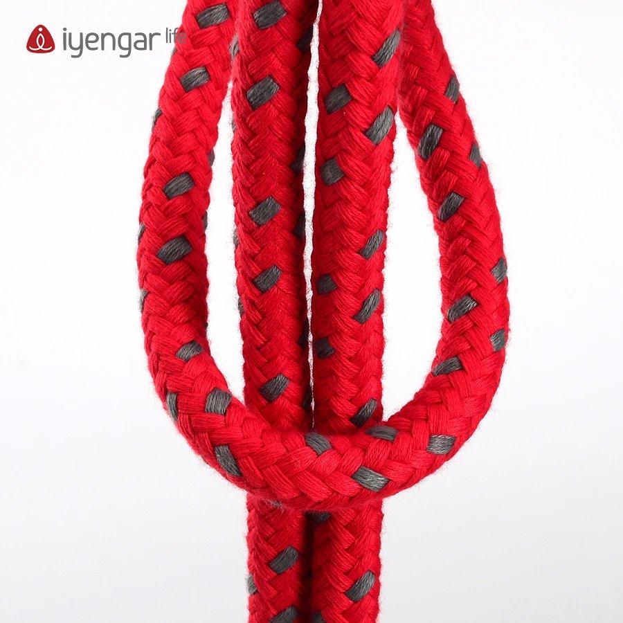 艾扬格Life 升级版 瑜伽 墙绳 上长 红色 下短 灰色 普纳总院标准