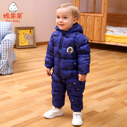 棉果果冬季男童印花羽绒连体衣M412722920668 商品图0