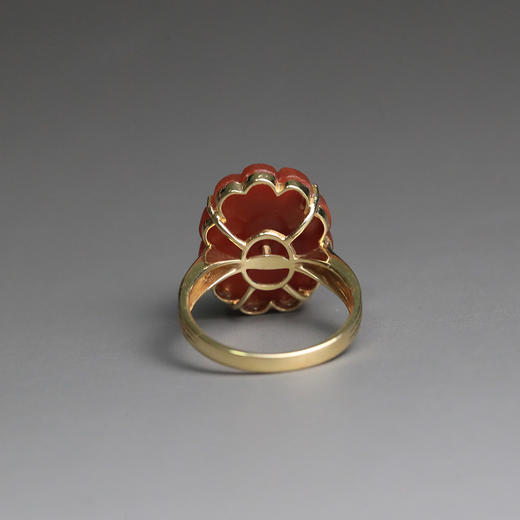 清代红玛瑙“倩影妍容”戒指 商品图3