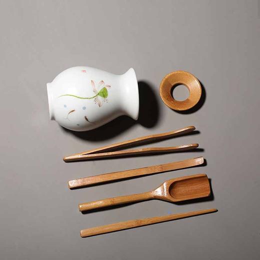 手绘德化白瓷竹子六君子 商品图1