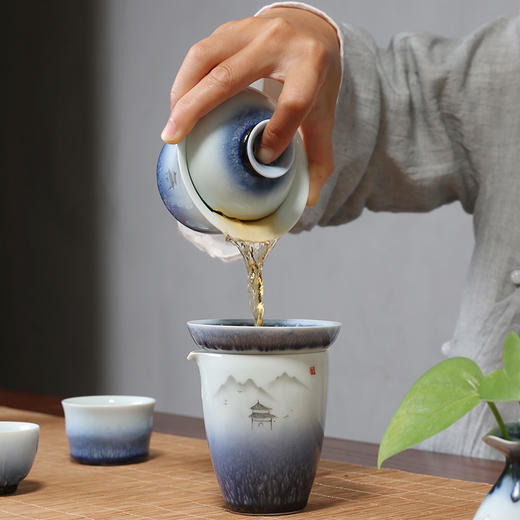 陶瓷窑变茶具套装中式水墨风家用套组礼盒装 商品图3