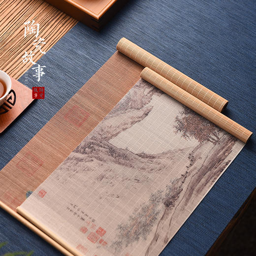 茶道配件-茶席-彩印山水细竹丝茶席 商品图8