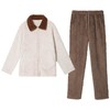 HSIA遐新款撞色翻领拉链舒棉绒家居服套装加绒加厚保暖睡衣女秋冬 商品缩略图5