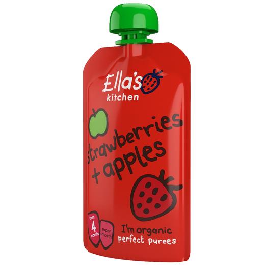 艾拉厨房 ELLAS KITCHEN 婴儿宝宝辅食泥草莓苹果（4个月+） 120g 商品图1
