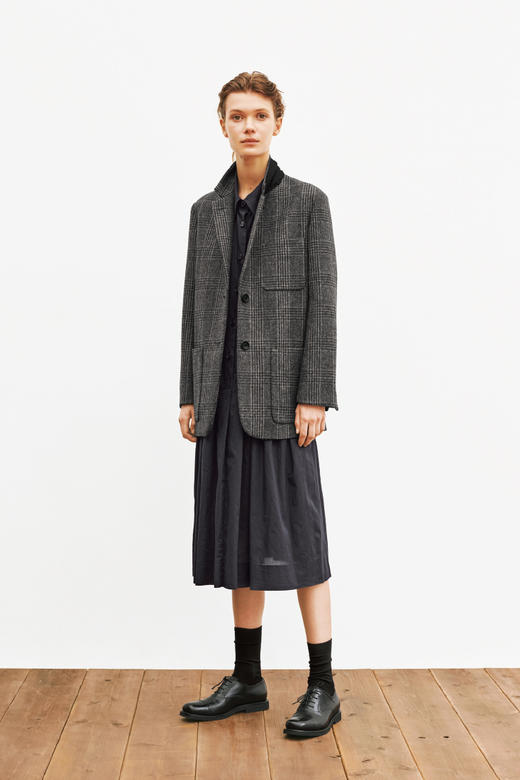 Margaret Howell 烟灰色格纹羊毛西装外套 商品图5