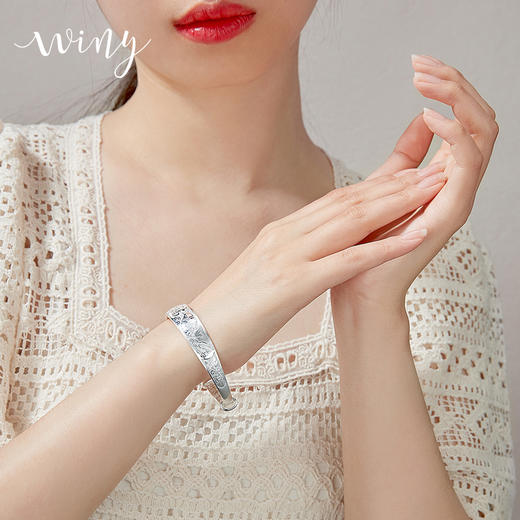 Winy999足银双鱼请福手镯送女友闺蜜节日生日礼物 商品图6