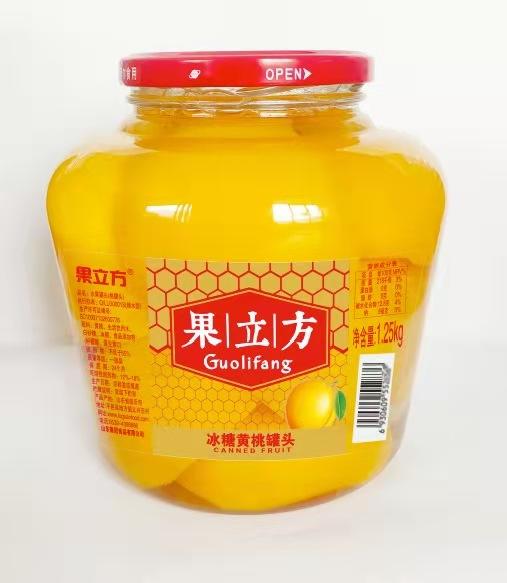 【10.9元/瓶】果立方冰糖黄桃/什锦罐头1.25kg（0202450/451） 商品图0