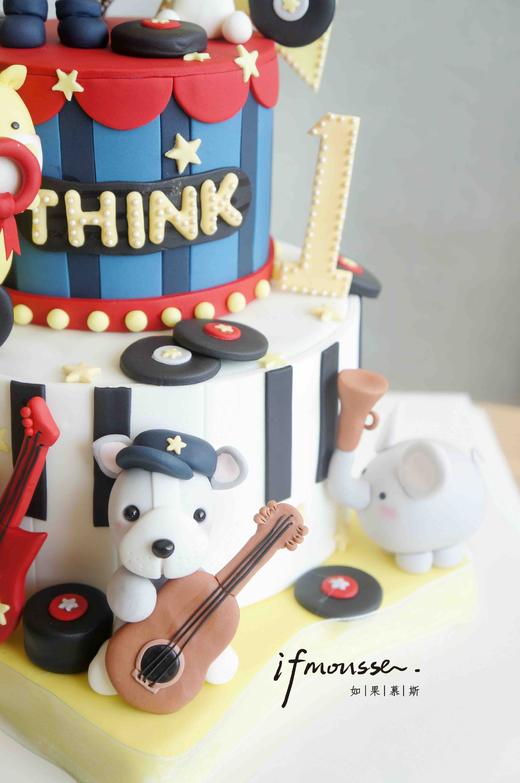 「翻糖」乐队男孩 图片为6寸+4寸 单独4寸或者6寸只有一层 小动物会少 商品图3