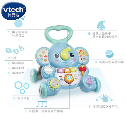 伟易达大象音乐学步车523018 商品图1