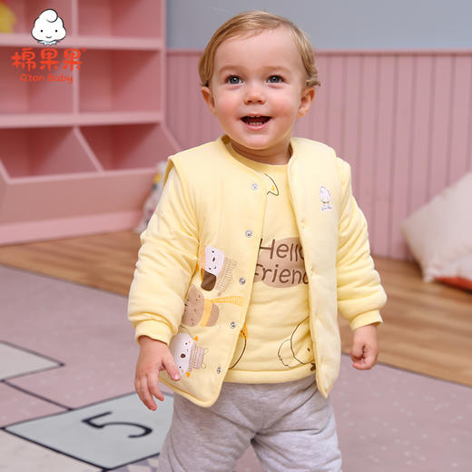 棉果果冬季内衣男童女童铺棉马夹M401171820616 商品图5