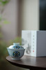 【秘影山房】【2号盖碗/忍冬灵芝纹】150ml  8.9x7.5cm手作三才盖碗泡茶碗 小茶碗釉中彩茶具功夫茶具 商品缩略图0