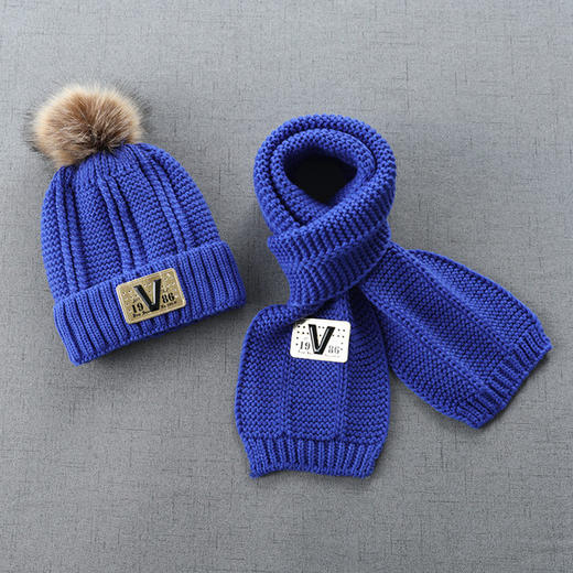 【潮童】儿童毛线帽子围巾两件套装加绒宝宝秋冬季男童潮男孩大童韩版冬天 商品图11