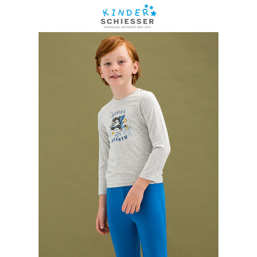 【印花莫代尔】SCHIESSER KINDER舒雅童装男童莫代尔圆领长袖九分裤家居套装3B/16820H 商品图2