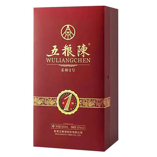 【长期有货】五粮陈柔和1号 52度浓香型白酒 整箱6瓶*500ml包邮 商品图2