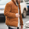 马登工装美式复古立领灯芯绒拼接棉衣琥珀色加厚保暖外套棉袄子男 商品缩略图2