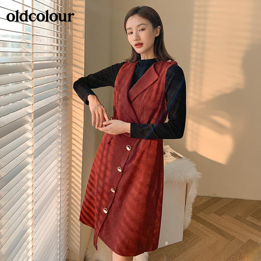 oldcolour冬季淑女修身气质百搭连衣裙GM41103920 商品图2