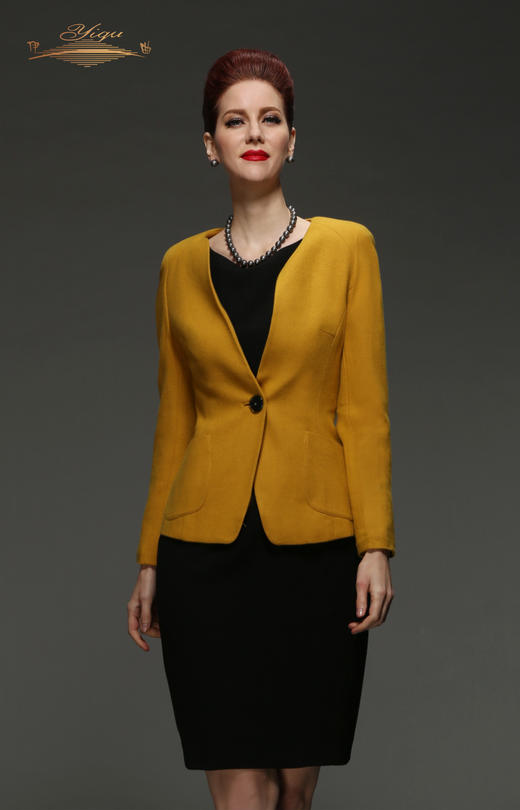 【特惠】YIQU |“心声”西装上衣（姜黄·含50%羊毛） 商品图0