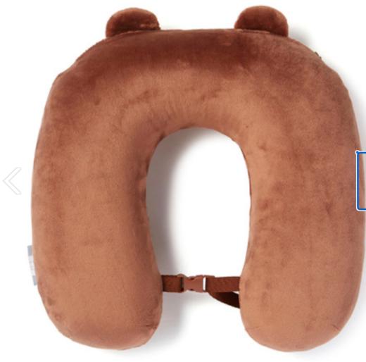 韩国 可爱Line Friends棕色记忆海绵颈垫JPY带授权招加盟代理 商品图1