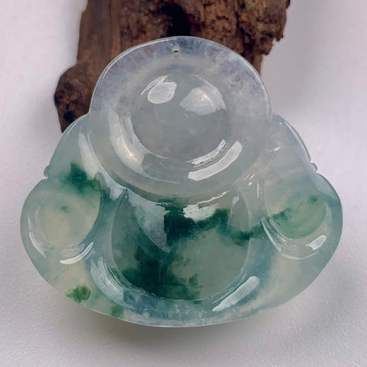 派瑞翡翠 翡翠佛 糯冰种 飘蓝花 商品图1