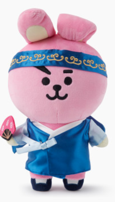 韩国 Line Friends可爱 公仔 BT21 COOKY韩服版站立娃娃JPY带授权招加盟代理