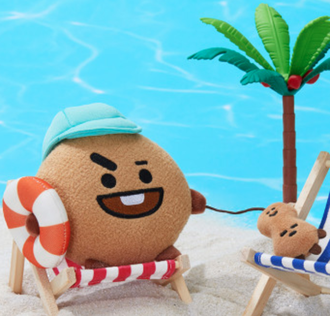 韩国 Line Friends可爱 公仔 BT21 SHOOKY Bonvoyage站立娃娃JPY带授权招加盟代理