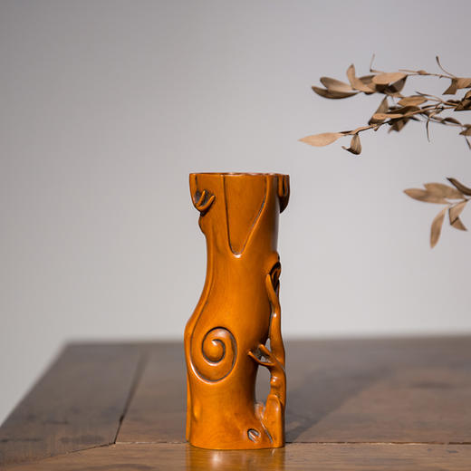 清代  黄杨木雕树形花插 商品图3