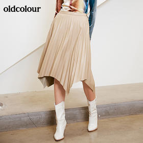 oldcolourPU半身裙中长款女L44063417