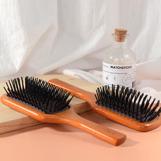 【气囊梳 舒缓头皮】卓蓝雅气囊按摩梳  防静电气垫梳木梳  按摩头皮 商品图4