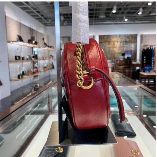 奥莱Gucci GG Marmont迷你圆形单肩包（红色）550 154 0OLET 6438JPY带授权招加盟代理 商品图2