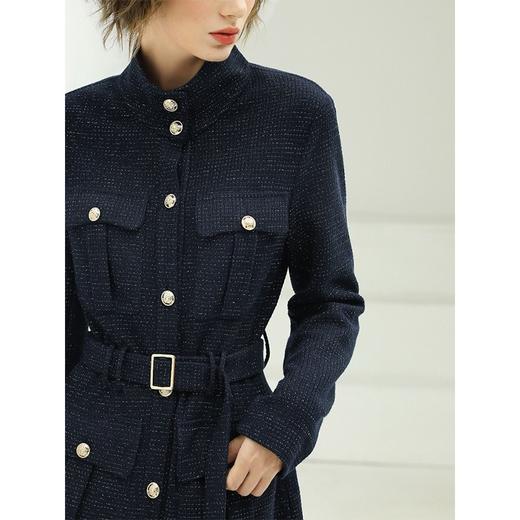 （特价秒杀）COCOBELLA小香风中长款连衣裙冬针织亮丝OP裙DS1377 商品图4