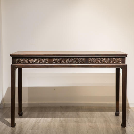 清代  红木高束腰螭龙纹条桌 商品图0