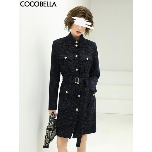 （特价秒杀）COCOBELLA小香风中长款连衣裙冬针织亮丝OP裙DS1377 商品图1