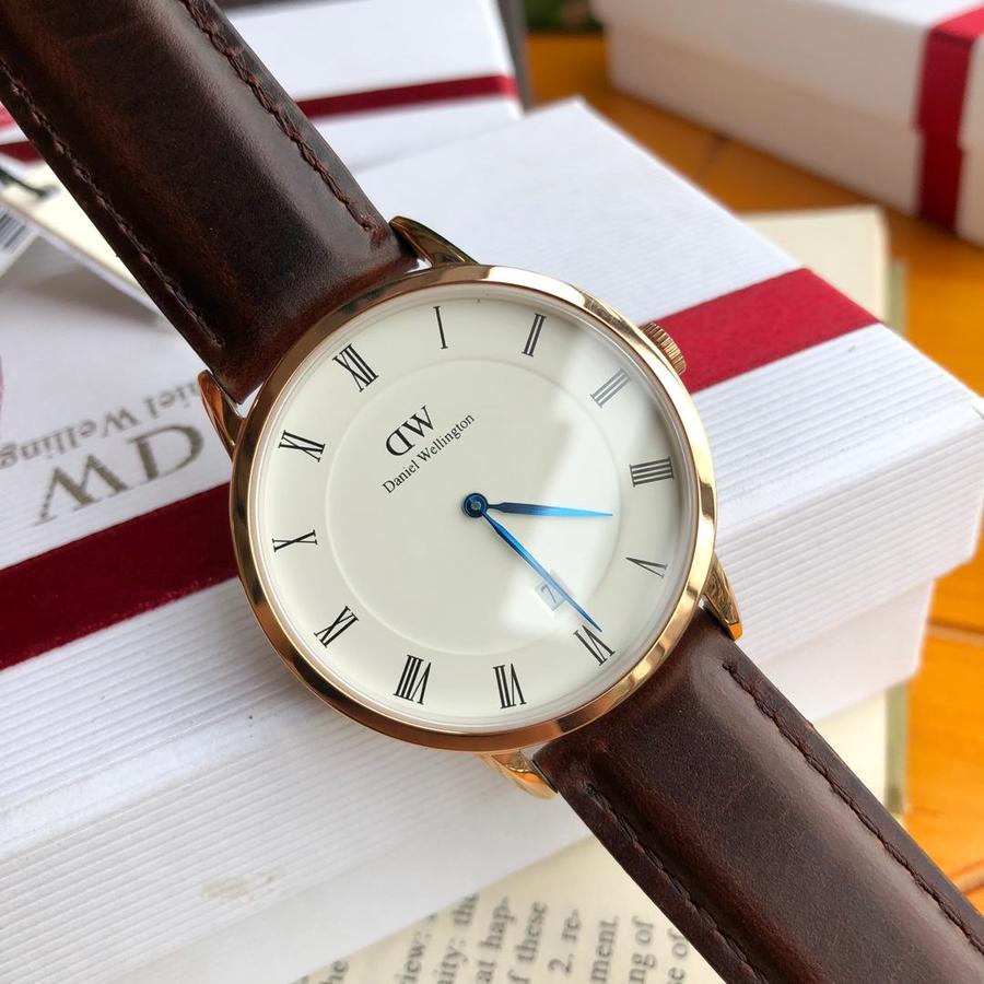 dw皮带款 蓝针日历款手表