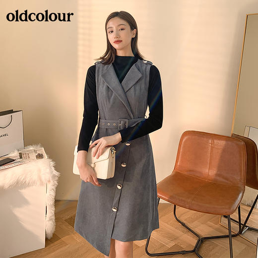 oldcolour冬季淑女修身气质百搭连衣裙GM41103920 商品图3