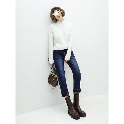 【有赞】COCOBELLA细腻baby触感肌底衣T恤女简约圆领白色打底衫长袖TE909 商品图3