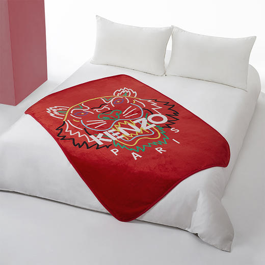 KRT-016S 炫彩虎头毯（红） 商品图0