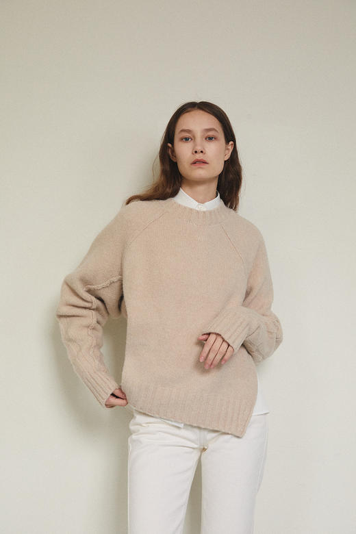 韩国MAISONMARAIS [李世英 宋允儿 宋智孝穿] 针织衫M207KN004IVJPY带授权招加盟代理 商品图0