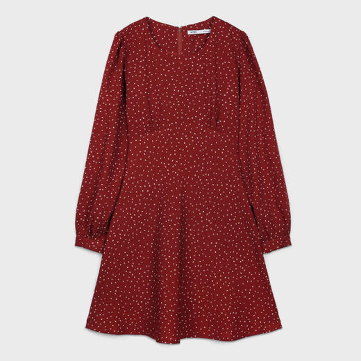 韩版MIXXO红波点迷你连衣裙雪纺甜美春季短裙JPY带授权招加盟代理 商品图0