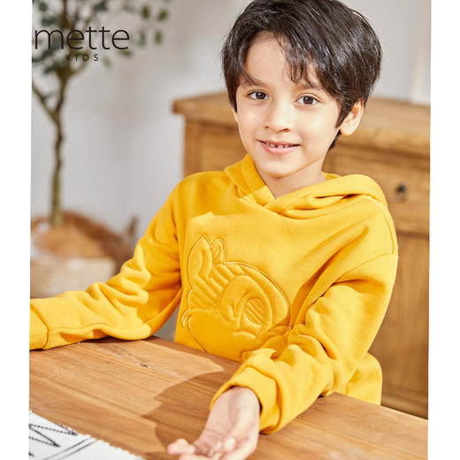 METTE童装男童连帽卫衣2020秋冬新品男宝加绒加厚套头保暖外套 商品图1