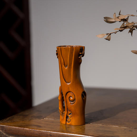 清代  黄杨木雕树形花插 商品图1