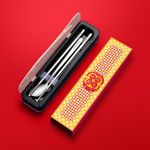 缔尚 抗菌不锈钢便携餐具 商品图0