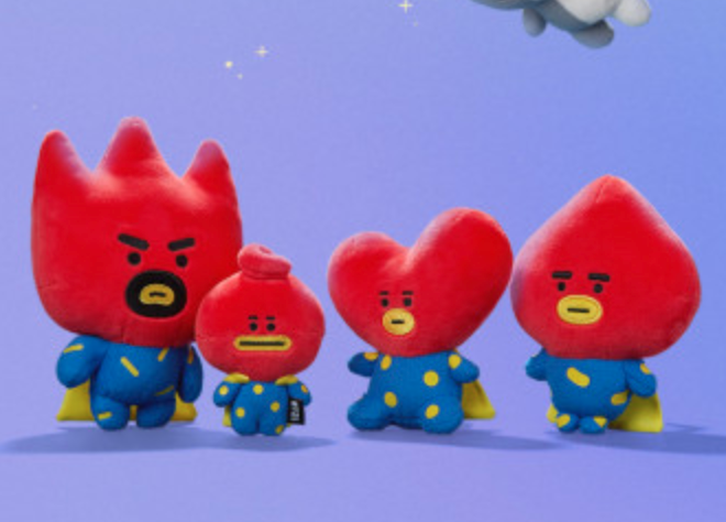 韩国 Line Friends可爱公仔 BT21 TATA宇宙公仔套装(每包5件)JPY带授权招加盟代理
