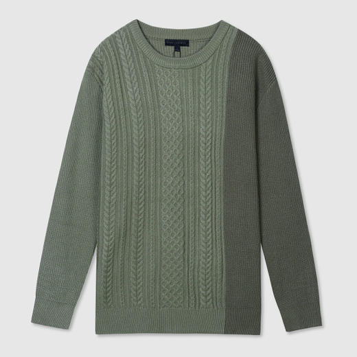 SPAO Eland （混色电缆毛衣_SPKWA4TM12）长袖 流行 套头 加厚JPY带授权招加盟代理 商品图3
