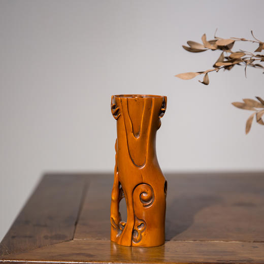 清代  黄杨木雕树形花插 商品图0