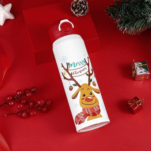 【圣诞保温杯，喝水不烫嘴，用起来爽】圣诞风保温杯 304不锈钢材质 长效保温 隔热防烫 大容量 圣诞节平安夜送礼物优选 商品图2