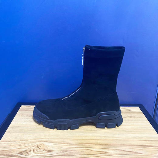 2019秋季新款豪行真皮舒适休闲女鞋29396935时尚中筒单靴女靴正品 商品图1