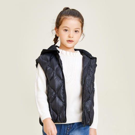 METTE羊绒世家童装100%山羊绒衫冬新品中大童女镂空印花保暖毛衣 商品图6