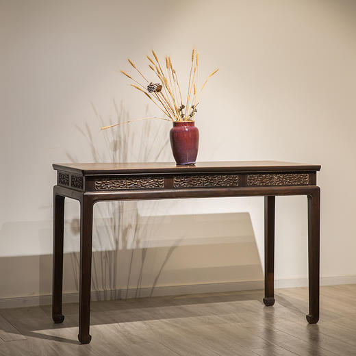 清代  红木高束腰螭龙纹条桌 商品图1