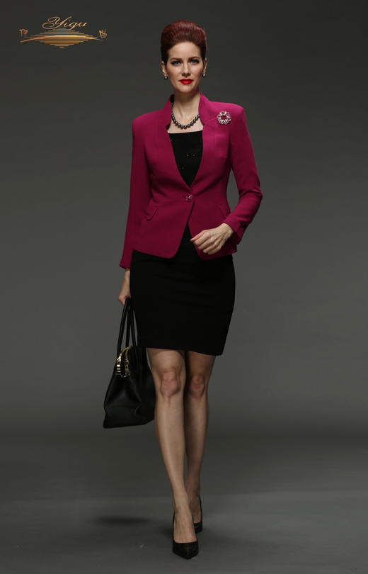 【特惠】YIQU |“恋恋情深”西装上衣（玫红）P 商品图0