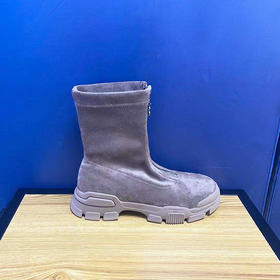 2019秋季新款豪行真皮舒适休闲女鞋29396935时尚中筒单靴女靴正品